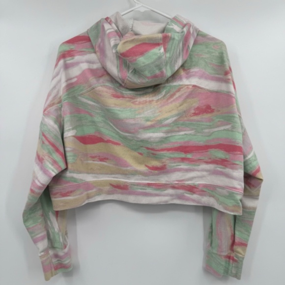 Adidas Hoodie Women Small Multicolor Tie Dye Cropped Lightweight Oversized Relax - Picture 4 of 9